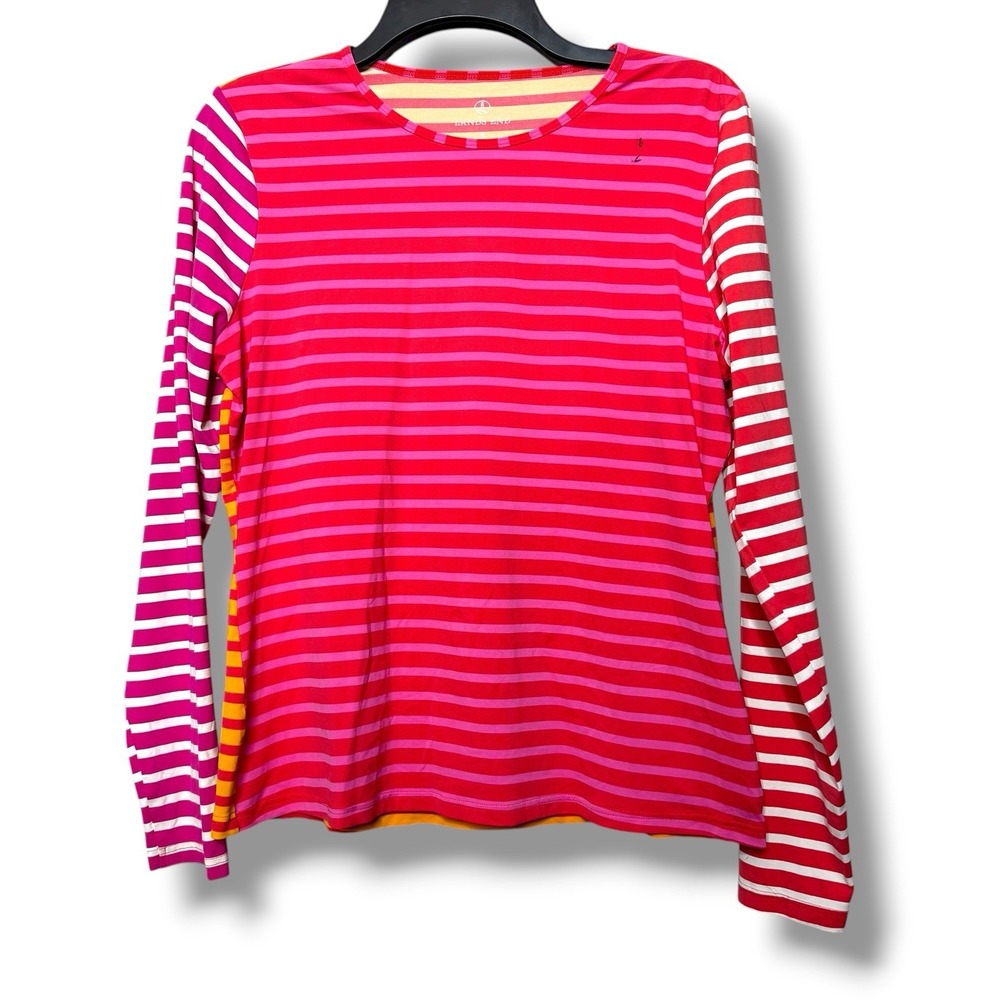 Lands End Striped Long Sleeve Rashguard Size‎ Medium (10)